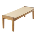 Handmade Traditional Wood Bench with Rope Wrapped Seat